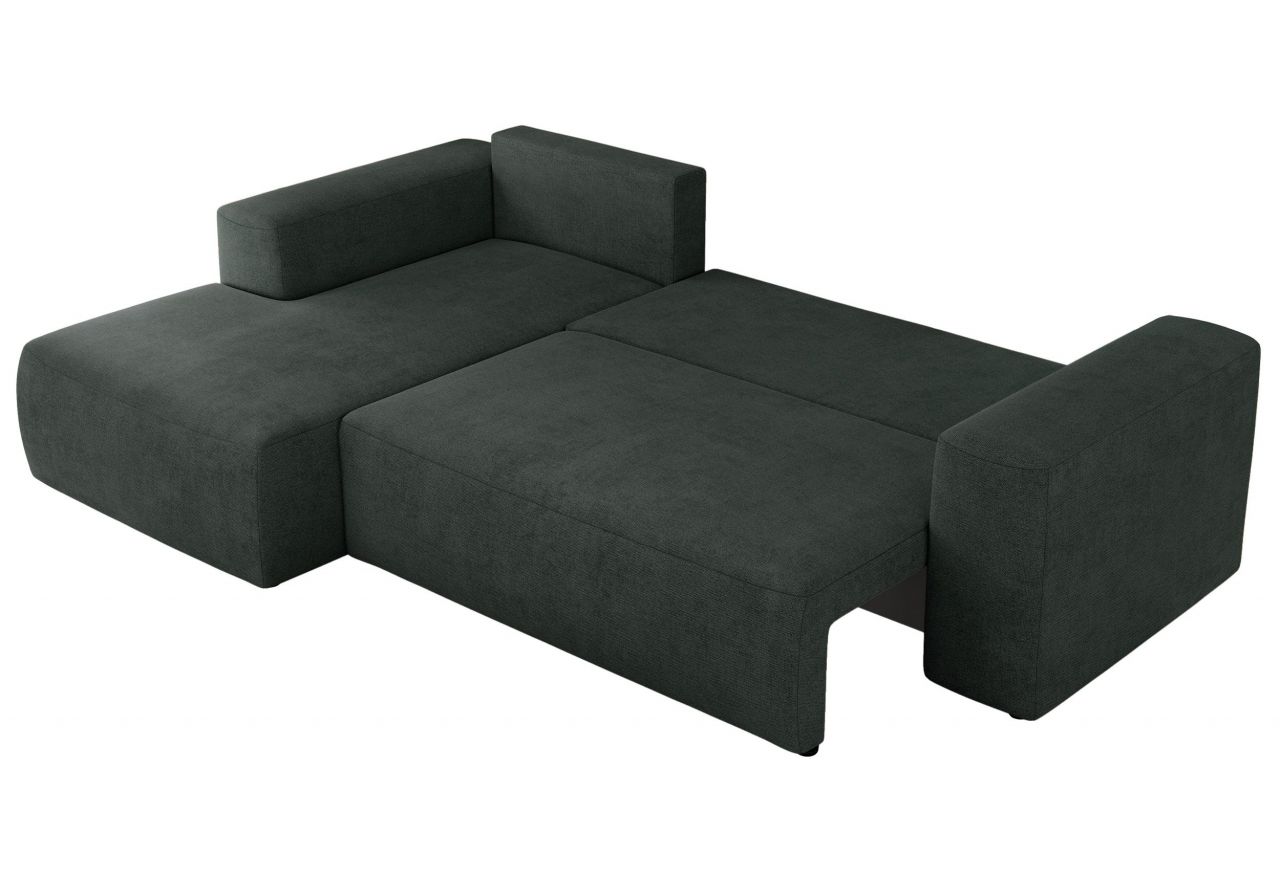 Narożnik TRENTINO L - strona lewa - ciemnoszary, struktura