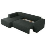 Narożnik TRENTINO L - strona lewa - ciemnoszary, struktura