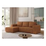 Narożnik TRENTINO L - strona lewa - pomarańczowy, struktura