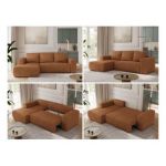 Narożnik TRENTINO L - strona lewa - pomarańczowy, struktura