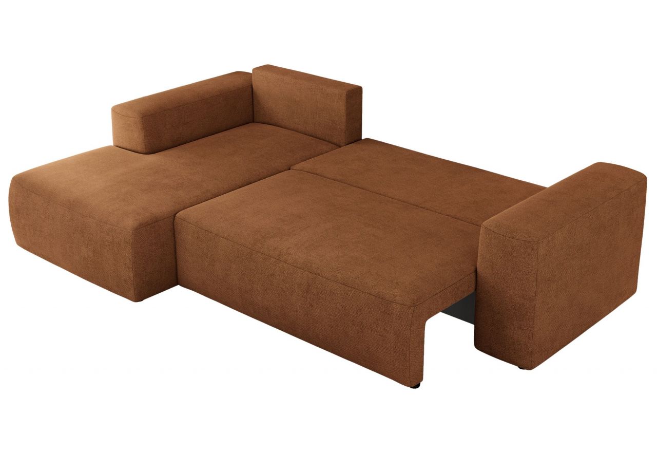 Narożnik TRENTINO L - strona lewa - pomarańczowy, struktura