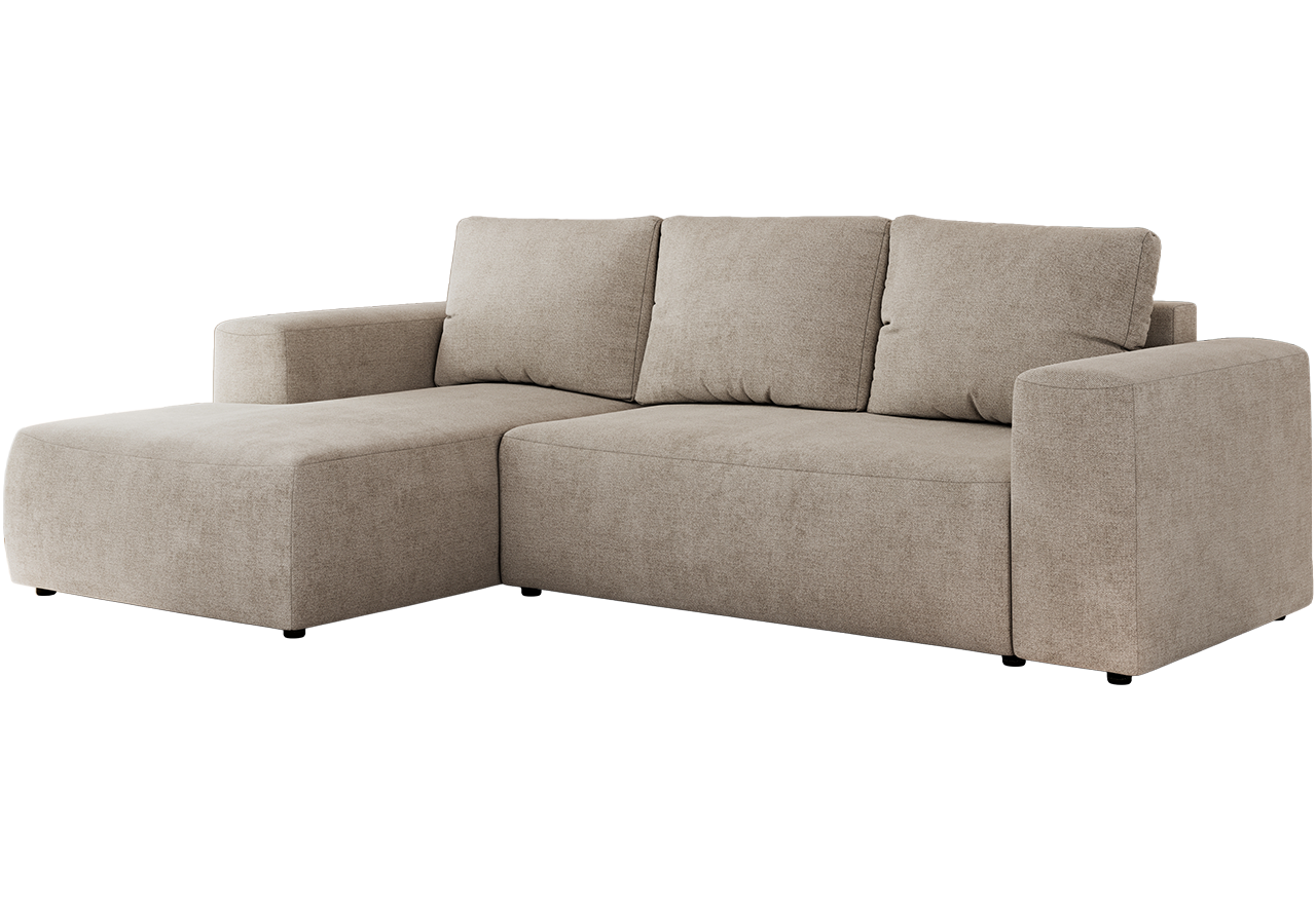 Narożnik TRENTINO L - strona lewa - beżowy, struktura