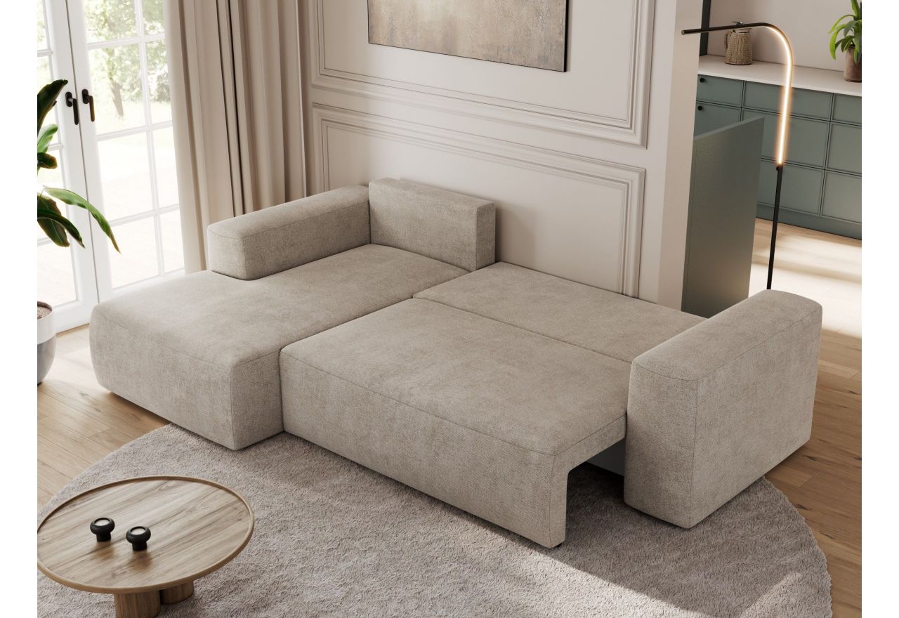 Narożnik TRENTINO L - strona lewa - beżowy, struktura