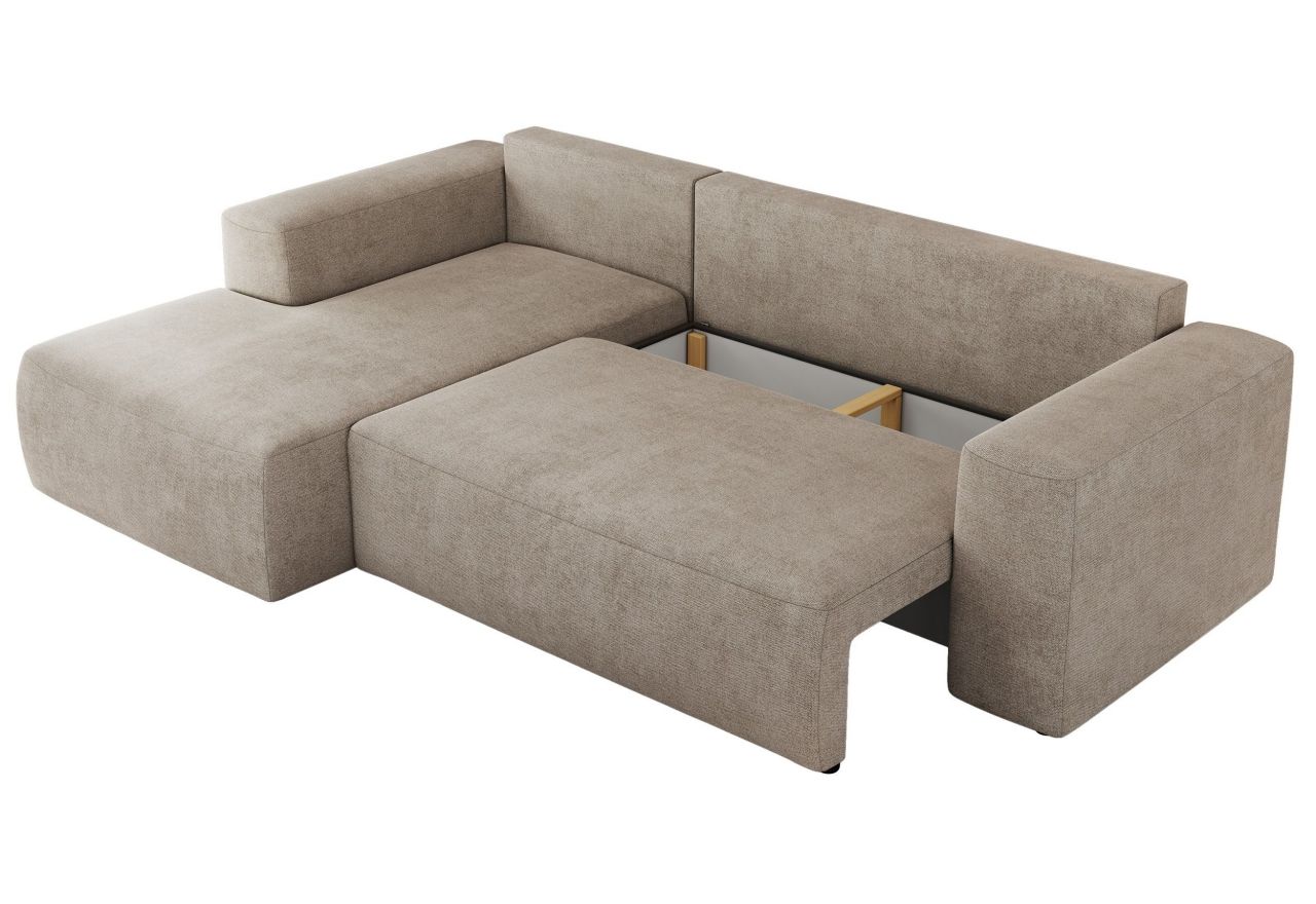 Narożnik TRENTINO L - strona lewa - beżowy, struktura