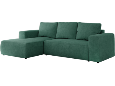 Narożnik TRENTINO L - strona lewa - ciemnozielony, struktura