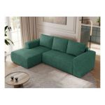 Narożnik TRENTINO L - strona lewa - ciemnozielony, struktura