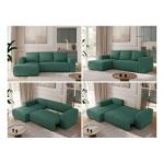 Narożnik TRENTINO L - strona lewa - ciemnozielony, struktura