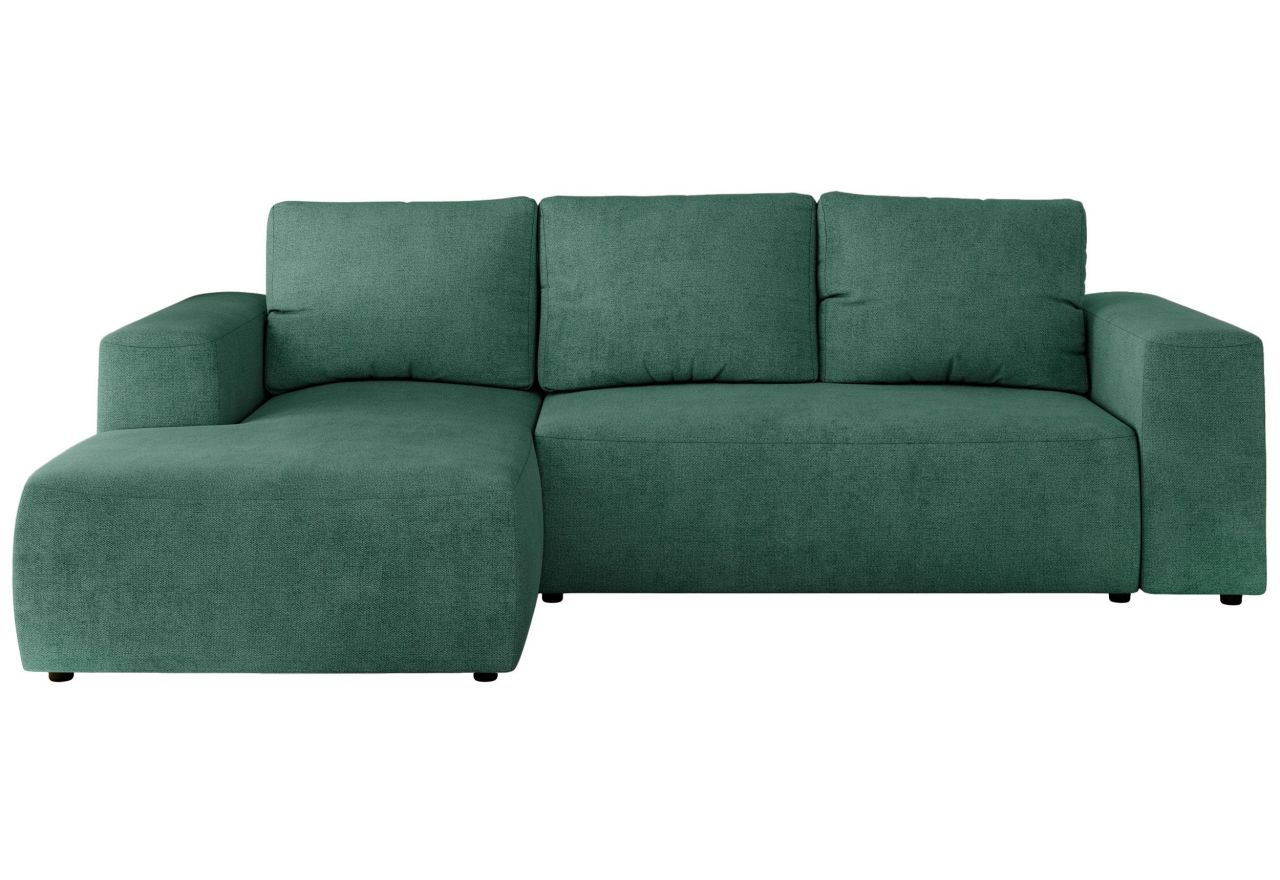 Narożnik TRENTINO L - strona lewa - ciemnozielony, struktura