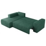 Narożnik TRENTINO L - strona lewa - ciemnozielony, struktura