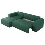 Narożnik TRENTINO L - strona lewa - ciemnozielony, struktura