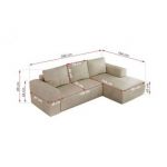 Narożnik TRENTINO L - strona lewa - beżowy, welwet