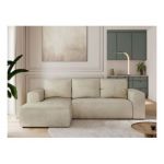 Narożnik TRENTINO L - strona lewa - beżowy, welwet