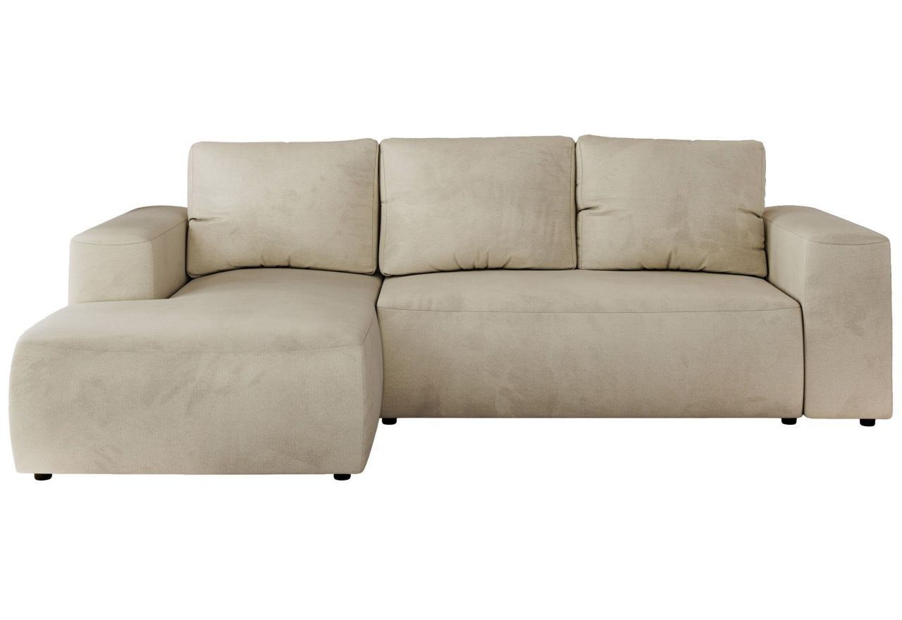 Narożnik TRENTINO L - strona lewa - beżowy, welwet