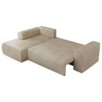 Narożnik TRENTINO L - strona lewa - beżowy, welwet