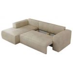 Narożnik TRENTINO L - strona lewa - beżowy, welwet