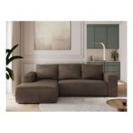 Narożnik TRENTINO L - strona lewa - brązowy, welwet