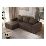 Narożnik TRENTINO L - strona lewa - brązowy, welwet