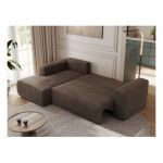 Narożnik TRENTINO L - strona lewa - brązowy, welwet