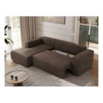 Narożnik TRENTINO L - strona lewa - brązowy, welwet