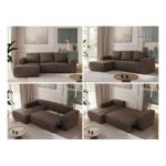 Narożnik TRENTINO L - strona lewa - brązowy, welwet