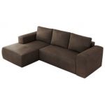 Narożnik TRENTINO L - strona lewa - brązowy, welwet