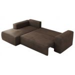 Narożnik TRENTINO L - strona lewa - brązowy, welwet