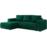 Narożnik TRENTINO L - strona lewa - ciemnozielony, welwet