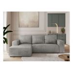 Narożnik TRENTINO L - strona lewa - jasnoszary, welwet