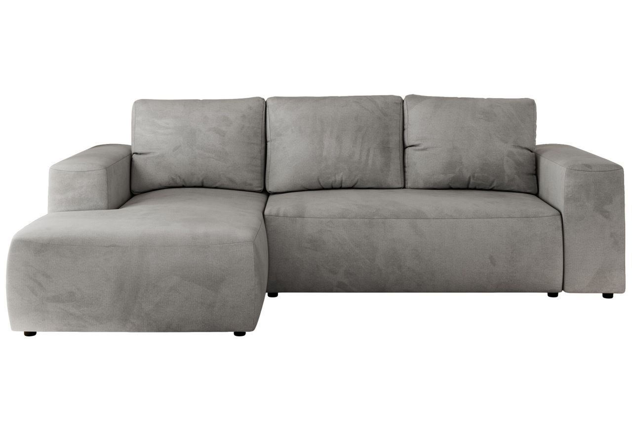 Narożnik TRENTINO L - strona lewa - jasnoszary, welwet