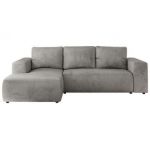 Narożnik TRENTINO L - strona lewa - jasnoszary, welwet