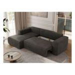 Narożnik TRENTINO L - strona lewa - ciemnoszary, welwet