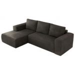 Narożnik TRENTINO L - strona lewa - ciemnoszary, welwet