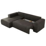 Narożnik TRENTINO L - strona lewa - ciemnoszary, welwet