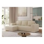 Narożnik TRENTINO L - strona lewa - kremowy, boucle