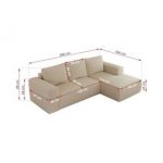 Narożnik TRENTINO L - strona lewa - kremowy, boucle