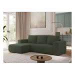 Narożnik TRENTINO L - strona lewa - zielony, boucle