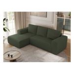 Narożnik TRENTINO L - strona lewa - zielony, boucle