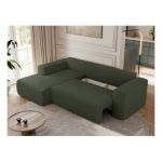 Narożnik TRENTINO L - strona lewa - zielony, boucle