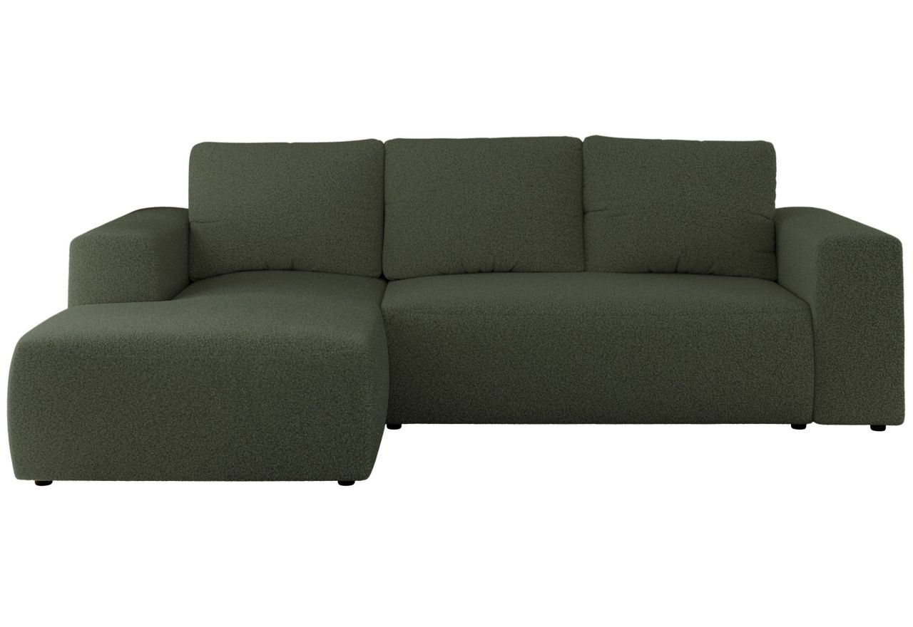 Narożnik TRENTINO L - strona lewa - zielony, boucle