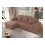 Narożnik TRENTINO L - strona lewa - różowy, boucle