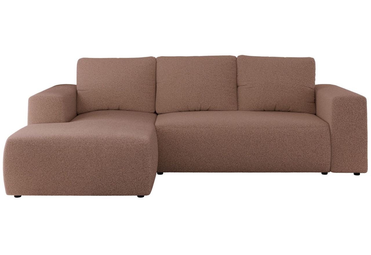 Narożnik TRENTINO L - strona lewa - różowy, boucle