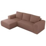 Narożnik TRENTINO L - strona lewa - różowy, boucle