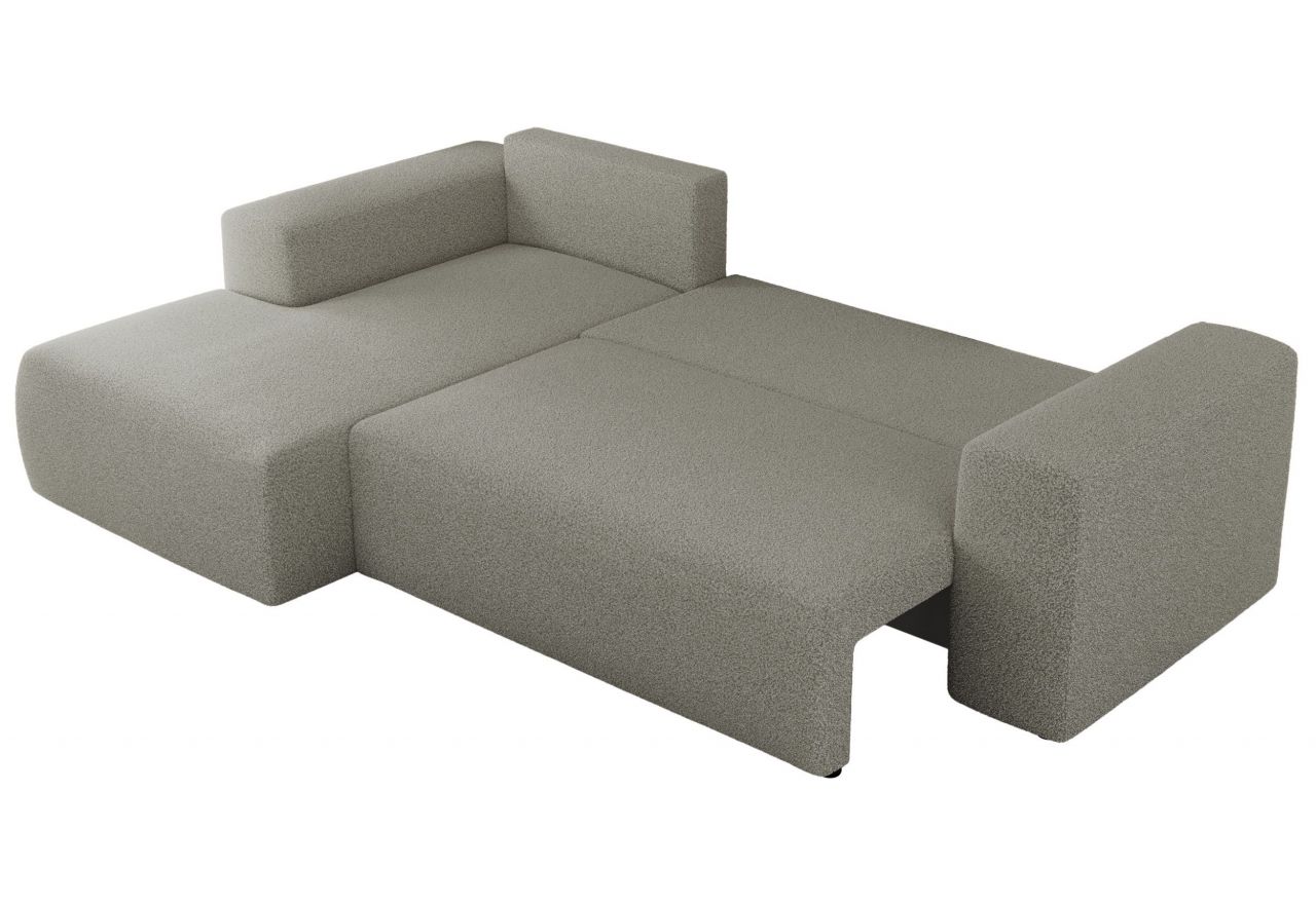 Narożnik TRENTINO L - strona lewa - jasnoszary, boucle