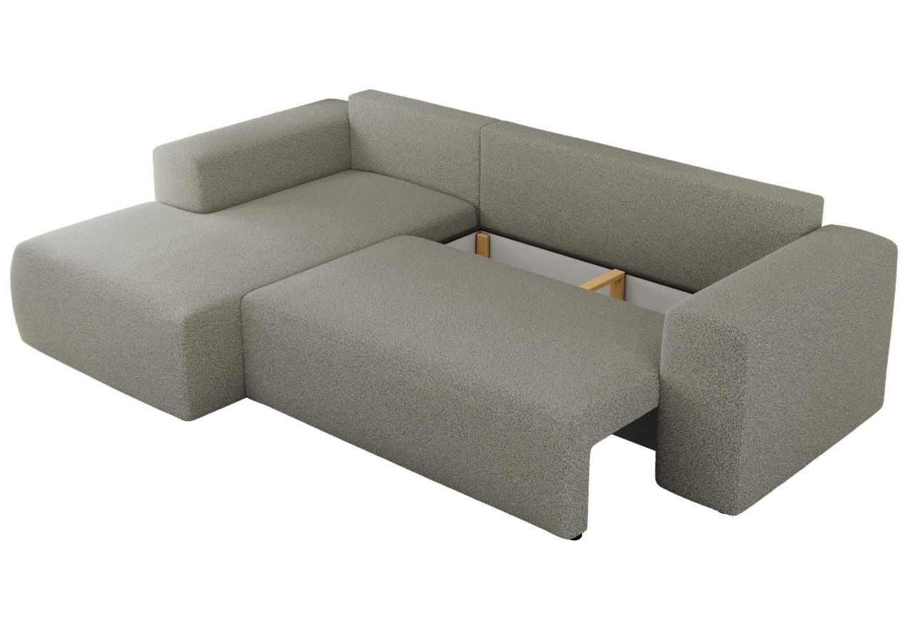 Narożnik TRENTINO L - strona lewa - jasnoszary, boucle