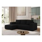 Narożnik TRENTINO L - strona lewa - czarny, boucle