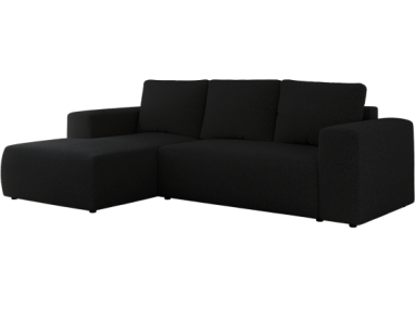 Narożnik TRENTINO L - strona lewa - czarny, boucle