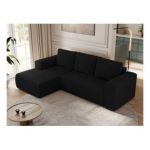 Narożnik TRENTINO L - strona lewa - czarny, boucle