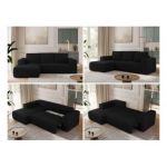 Narożnik TRENTINO L - strona lewa - czarny, boucle