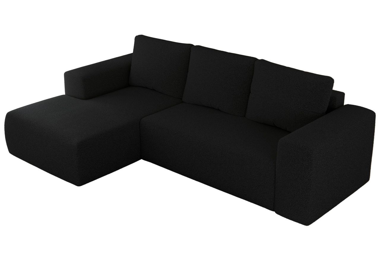 Narożnik TRENTINO L - strona lewa - czarny, boucle