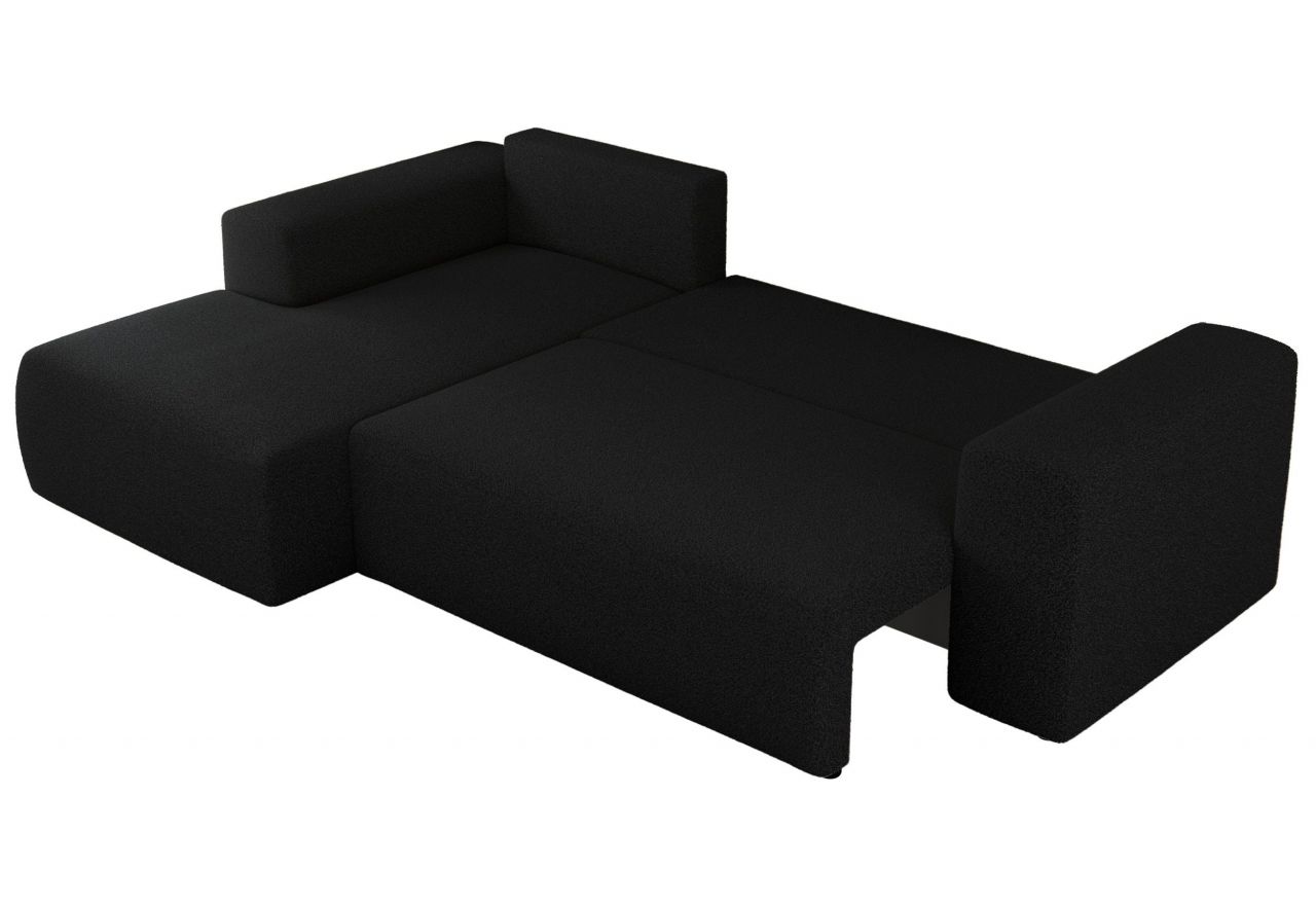 Narożnik TRENTINO L - strona lewa - czarny, boucle